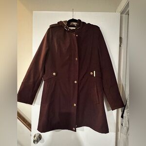 Via Spiga Maroon Raincoat XL